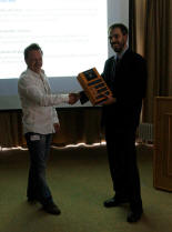 Ken Brodlie Prize winner R Paulsen with Jonathan Roberts (Chair)